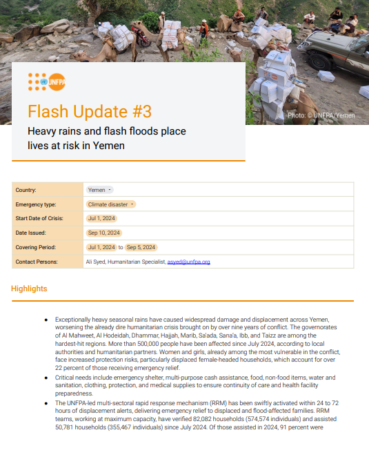 Yemen Flash Update #3 - 10 September 2024