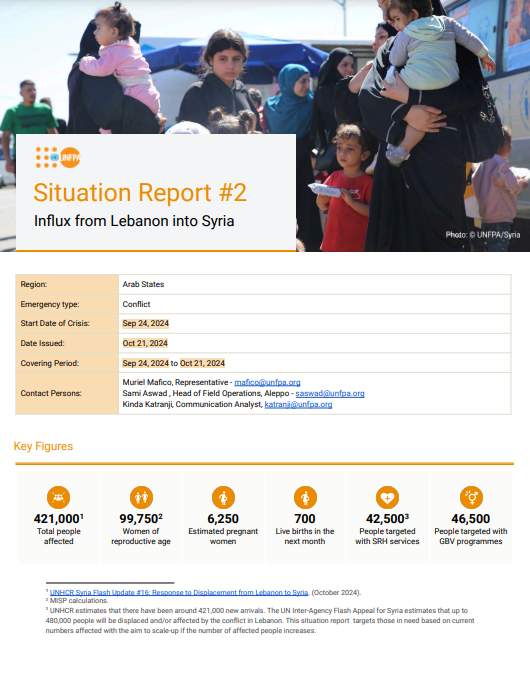 Influx from Lebanon into Syria - October Situation Report #2