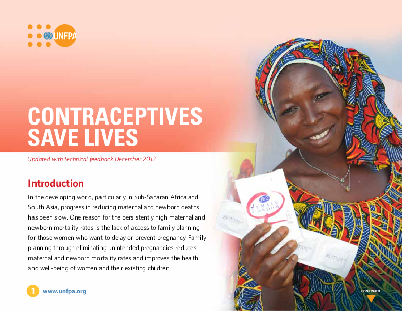 Contraceptives Save Lives