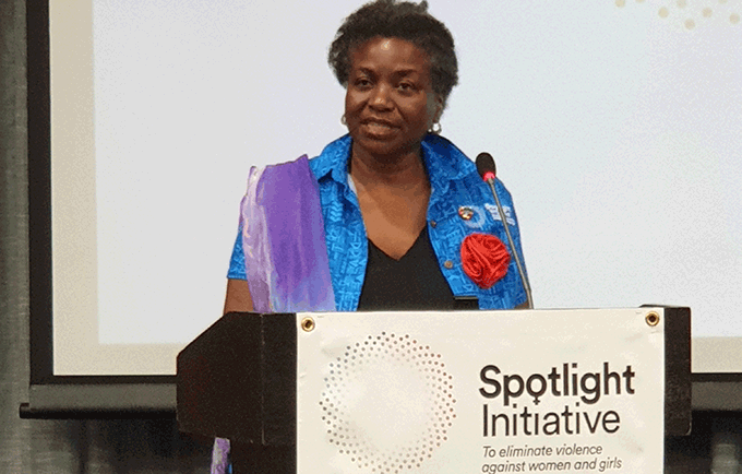 Dr. Natalia Kanem represented the United Nations at a high-level Spotlight Initiative event in Samoa. © UNFPA Pacific/Navinesh Kumar