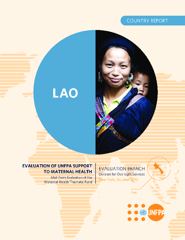 UNFPA Support to Maternal Health. Lao PDR Country Case Study