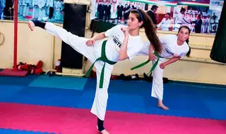 Martial artists fight gender discrimination, violence in…