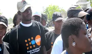 Young People and Pop Idol Help Out in Haiti