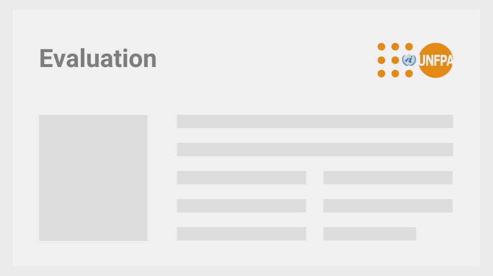 Evaluación del programa de país del UNFPA: Honduras. 2012-2016